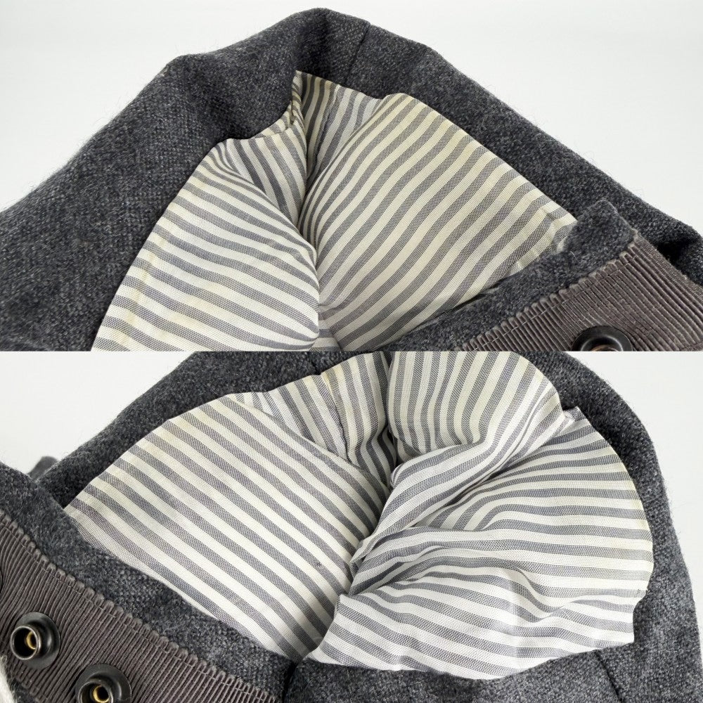 MONCLER モンクレール ダウンジャケット CHESTER アウター ストライプ 2サイズ グレー 冬 ナイロン メンズ【中古品】