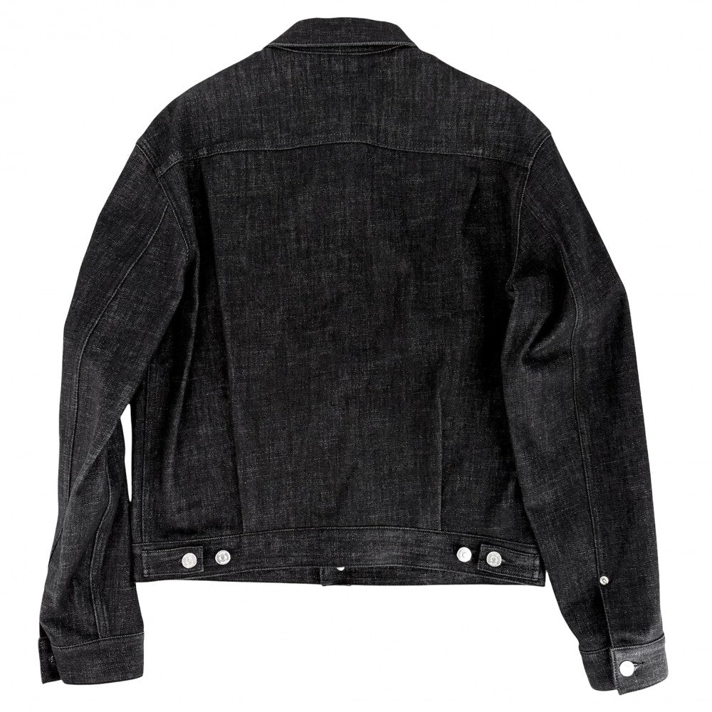 Dior ディオール デニムジャケット オブリーク アウター アパレル 服 48 013D480D236X ブラック 黒 シルバー金具 春 秋 コットン ポリエステル ポリウレタン メンズ【中古品】