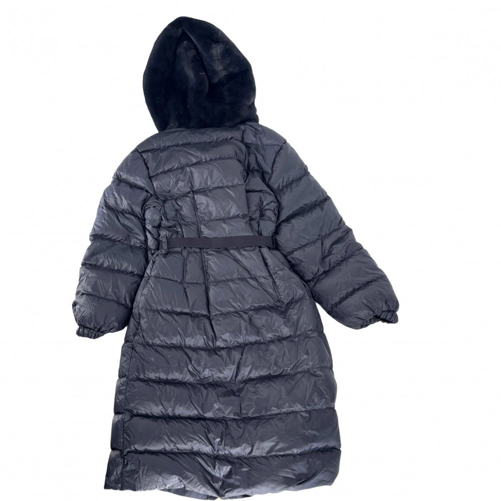 MONCLER モンクレール ダウンジャケット EVETTES ダウンコート リバーシブル 0サイズ アウター ネイビー 紺 ゴールド金具 冬 ポリエステル ナイロン レディース【中古品】