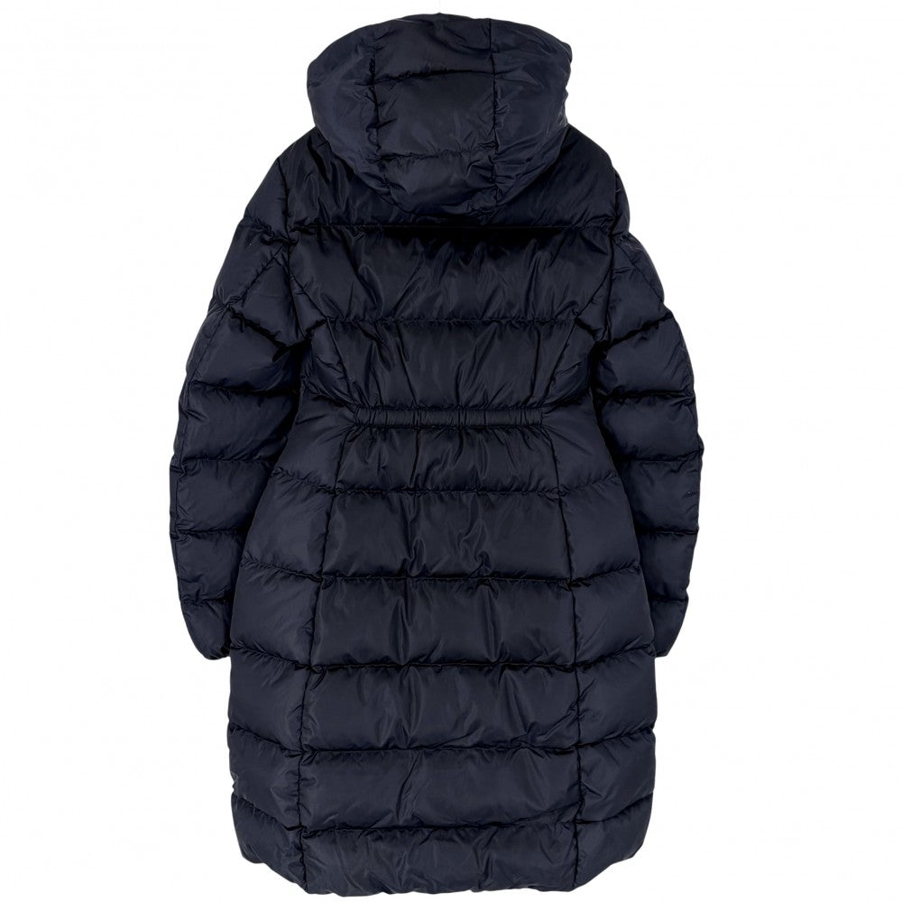 【開店SALE】 MONCLER モンクレール ダウンジャケット AVOCETTE フード付き アウター アパレル 服 0サイズ ロングダウンジャケット ネイビー 紺 ガンメタル金具 冬 ナイロン レディース【中古品】