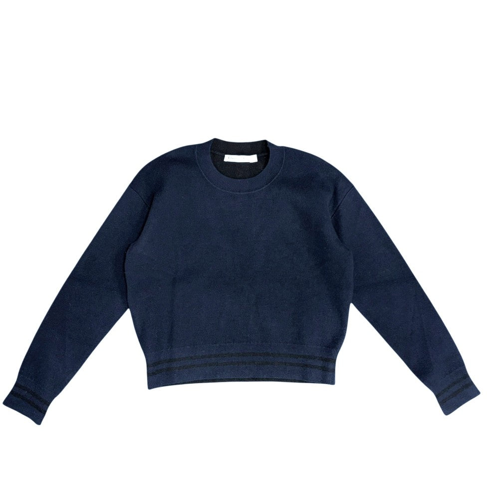 Christian Dior クリスチャンディオール ニット J'ADIOR 8 ボクシーセーター トップス アパレル 服 36 ネイビー 紺 春 秋 冬 カシミヤ ナイロン ポリウレタン レディース【中古品】
