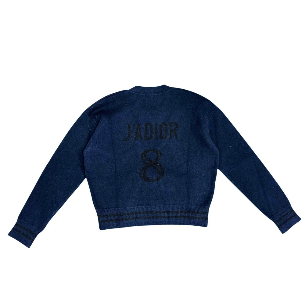 Christian Dior クリスチャンディオール ニット J'ADIOR 8 ボクシーセーター トップス アパレル 服 36 ネイビー 紺 春 秋 冬 カシミヤ ナイロン ポリウレタン レディース【中古品】