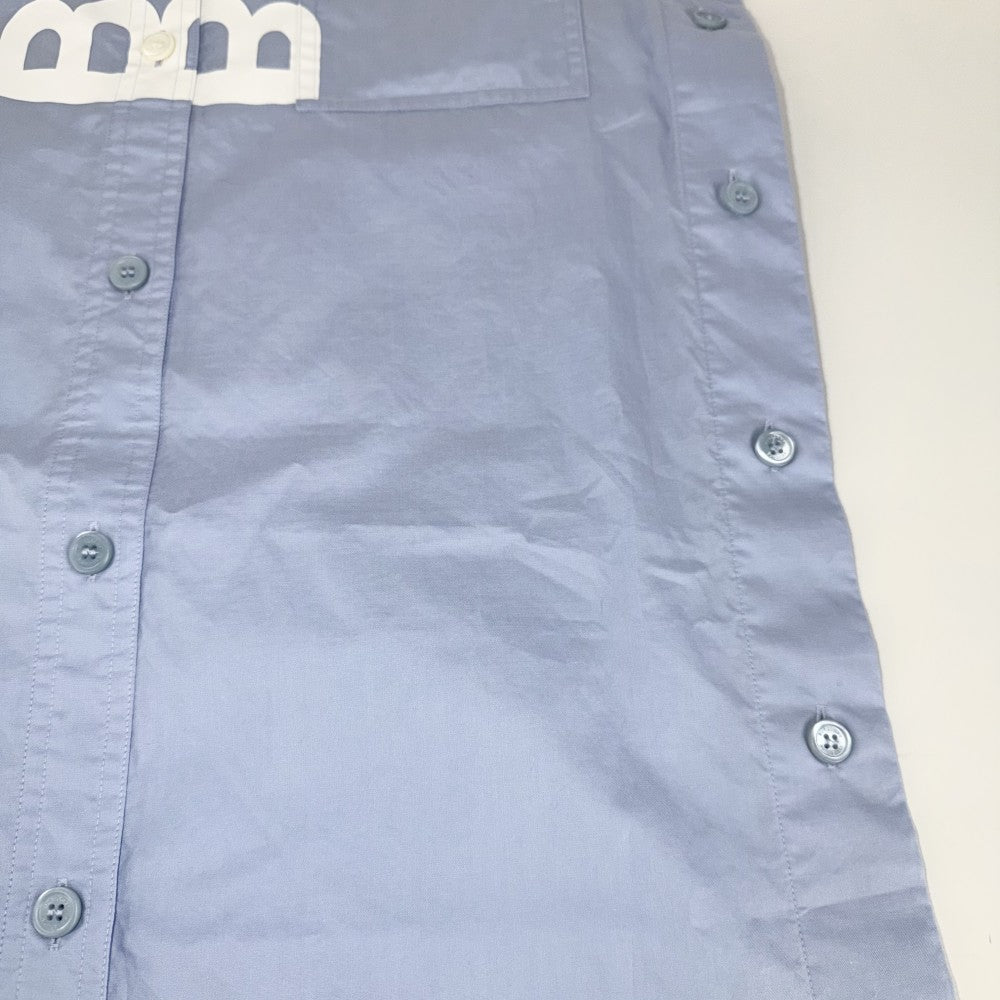BURBERRY バーバリー ワンピース ロゴ ノースリーブ トップス アパレル 服 38 ブルー 青 春 夏 コットン レディース【中古品】