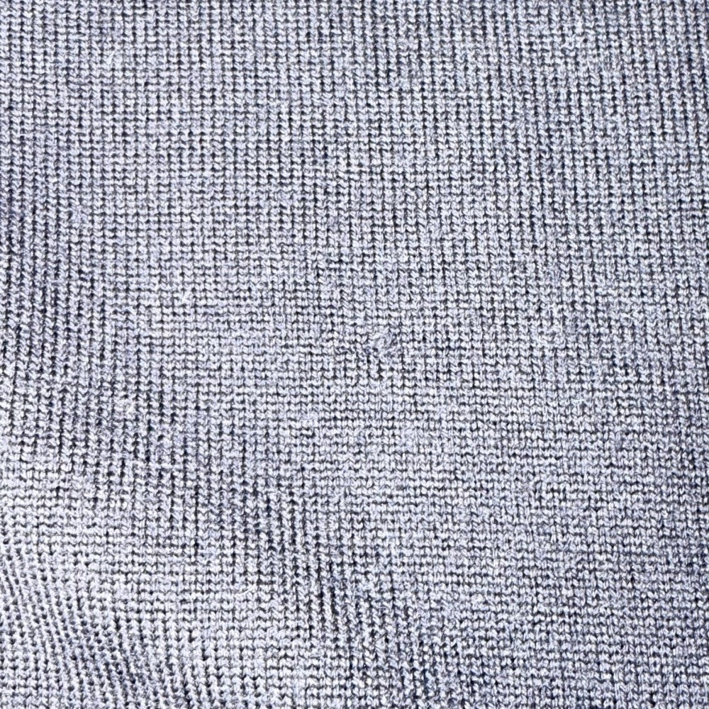 THOM BROWNE トムブラウン ニット リボン ストライプ セーター 襟ドッキング 服 42 ネイビー 紺 ライトブルー 秋 冬 ウール レディース【中古品】