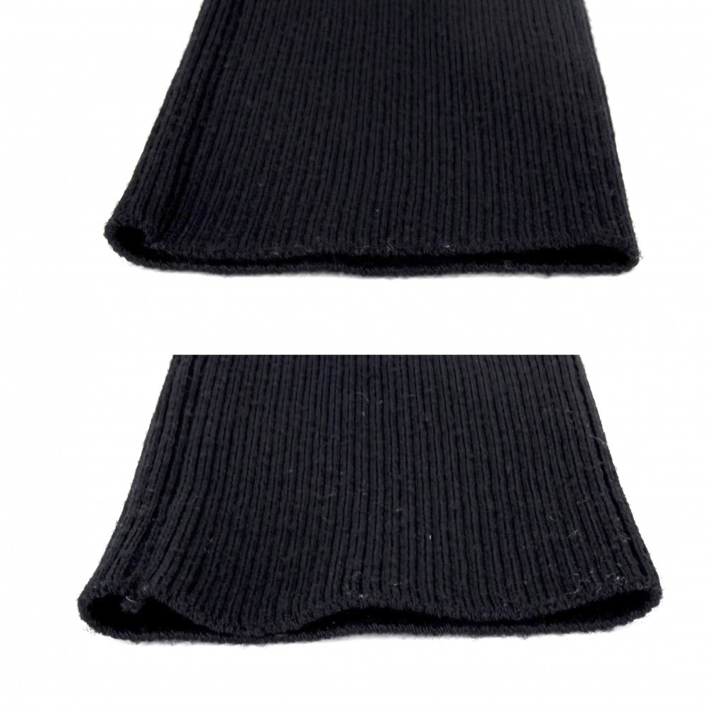 THOM BROWNE トムブラウン ニット リボン ストライプ セーター 襟ドッキング 服 42 ネイビー 紺 ライトブルー 秋 冬 ウール レディース【中古品】