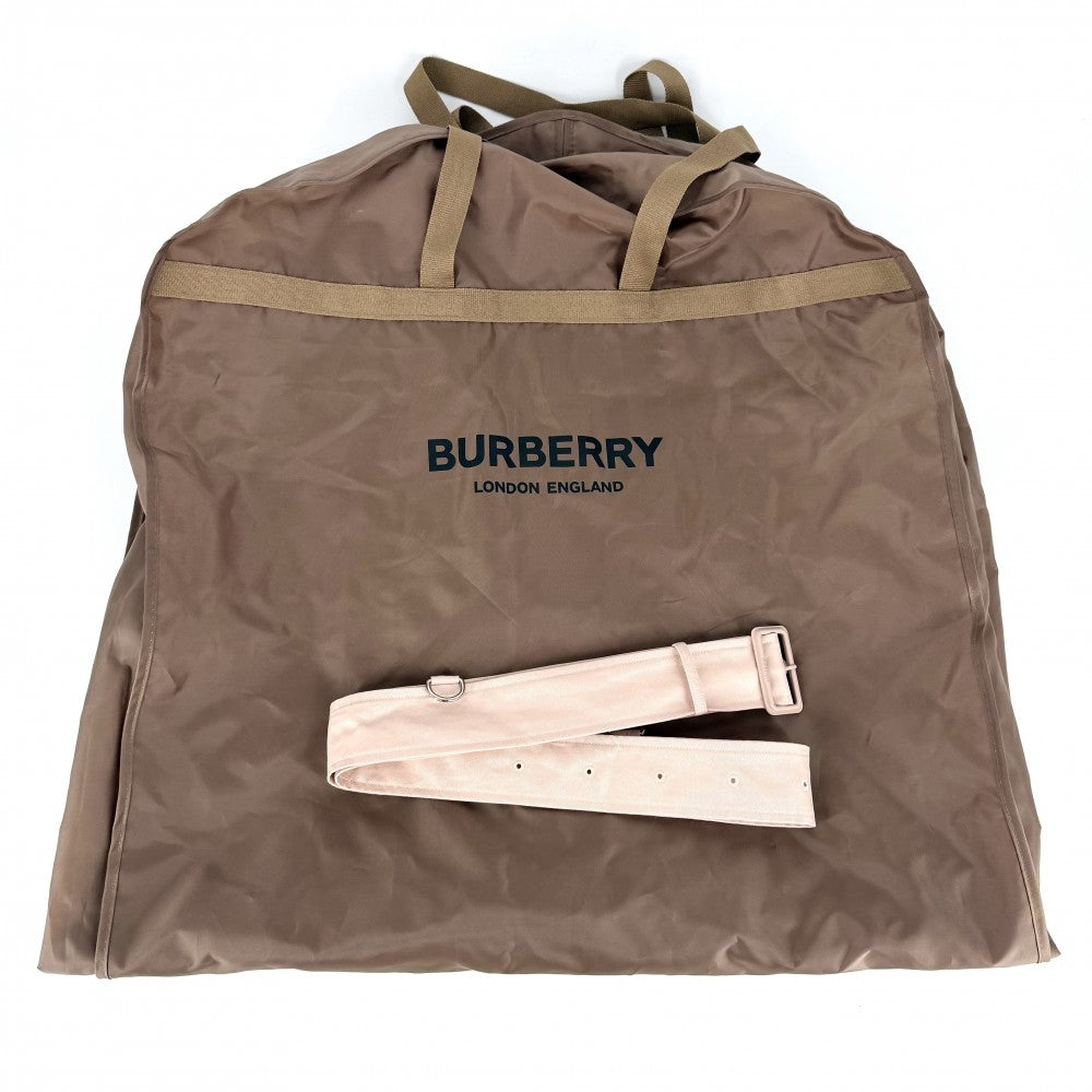 BURBERRY バーバリー トレンチコート ウォータールー ヘリテージ ロングコート アウター アパレル 服 ノバチェック 34 8054325 ピンク シルバー金具 春 秋 コットン レディース【中古品】