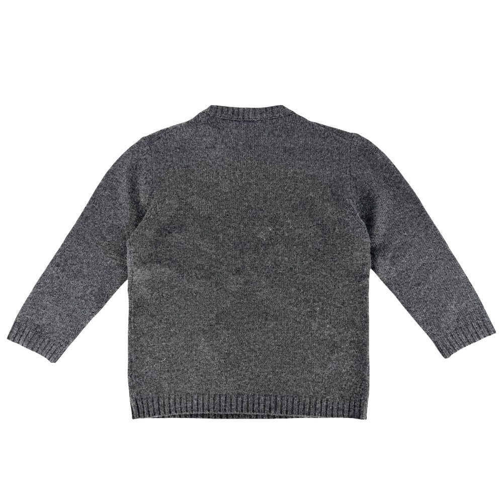 Christian Dior クリスチャンディオール ニット ハート　天使 トップス 七分丈　セーター Le Vierge 刺繍 アパレル 服 S グレー 秋 冬 カシミヤ レディース【中古品】