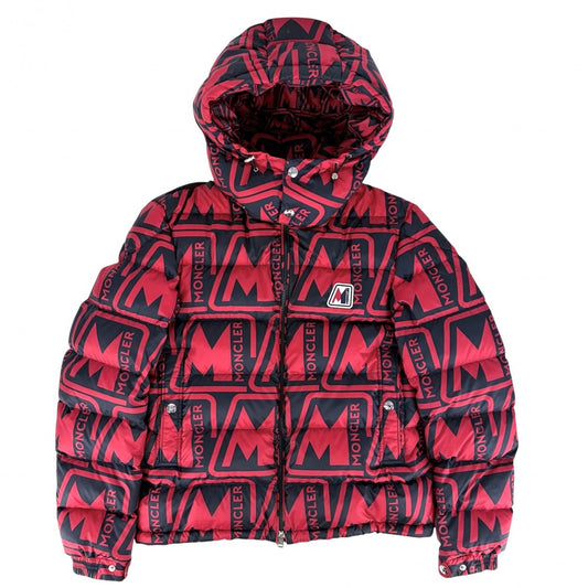 MONCLER モンクレール ダウンジャケット FRIOLAND アウター アパレル 1サイズ 服 F20911A59800 レッド 赤 ブラック 黒 ブラック金具 冬 ポリエステル メンズ【中古品】
