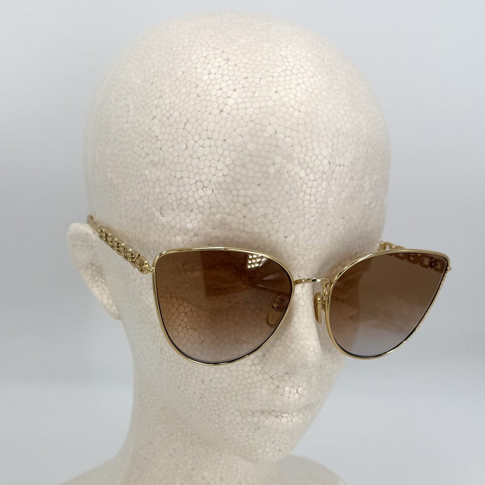 LOUIS VUITTON ルイヴィトン サングラス マイLVチェーン・ラウンド アイウェア 眼鏡 ファッションアイテム Z1522E ゴールド レディース【中古品】