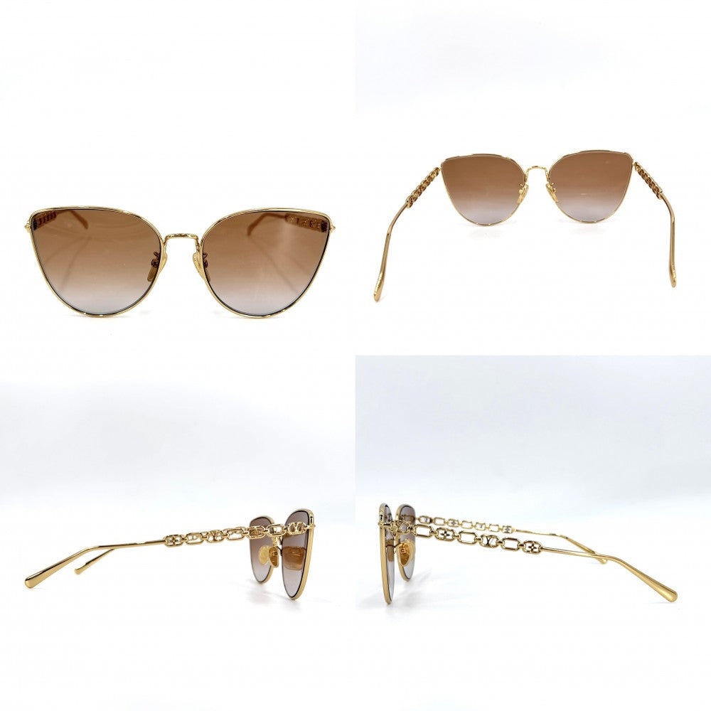 LOUIS VUITTON ルイヴィトン サングラス マイLVチェーン・ラウンド アイウェア 眼鏡 ファッションアイテム Z1522E ゴールド レディース【中古品】