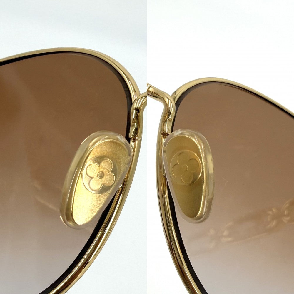 LOUIS VUITTON ルイヴィトン サングラス マイLVチェーン・ラウンド アイウェア 眼鏡 ファッションアイテム Z1522E ゴールド レディース【中古品】