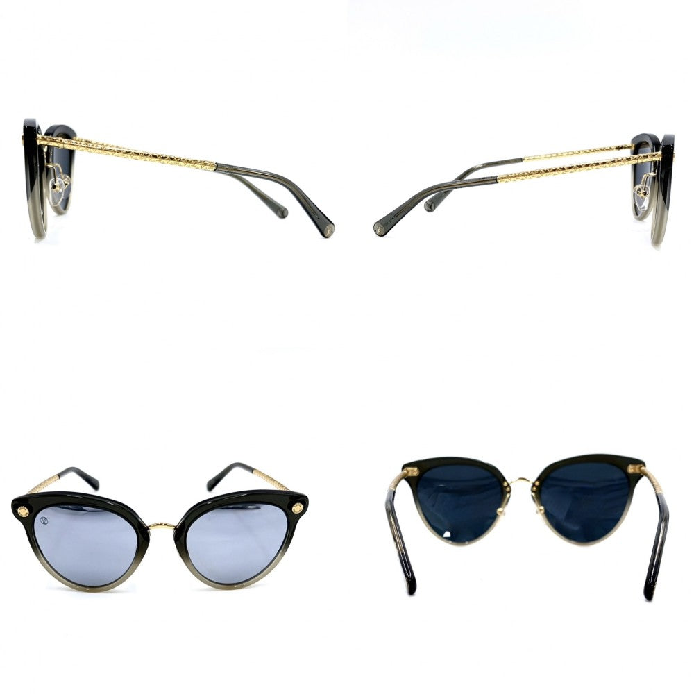 LOUIS VUITTON ルイヴィトン サングラス モノグラム ファッションアイテム アイウェア 眼鏡 Z1043E ダークグリーン グレー ゴールド金具 メンズ【中古品】