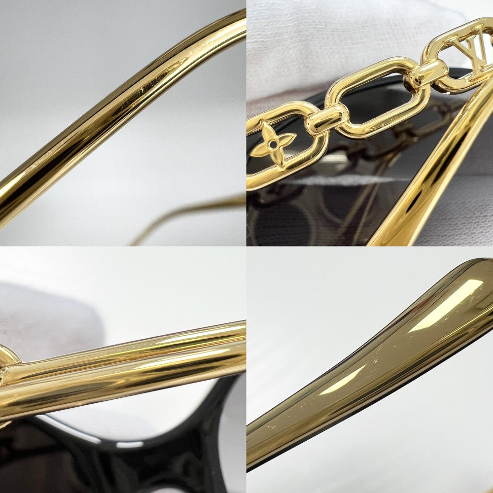 LOUIS VUITTON ルイヴィトン サングラス マイ LV チェーン トゥー･キャットアイ アイウェア 眼鏡 ファッションアイテム Z2826U ブラック 黒 ゴールド金具 レディース【中古品】