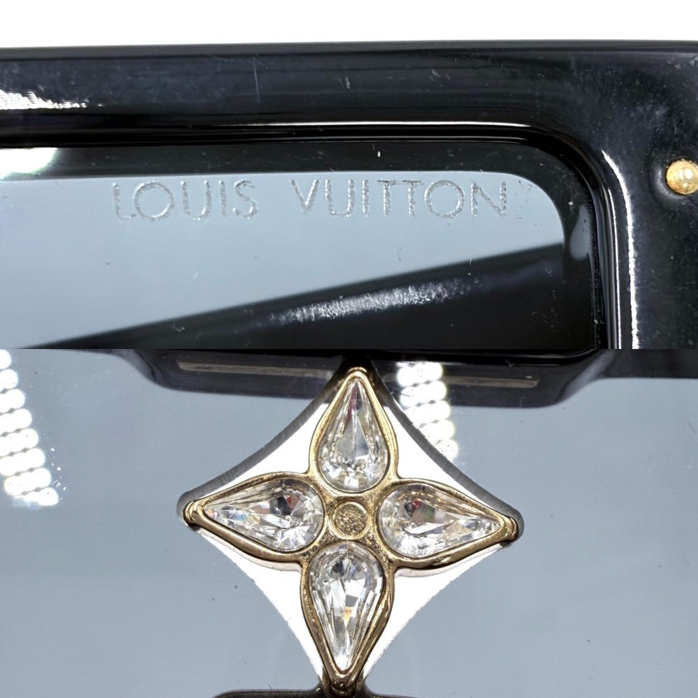 LOUIS VUITTON ルイヴィトン サングラス モノグラムフラワー サングラスサイクロン 眼鏡 アイウェア ファッションアイテム 小物 Z1578E アセテート ブラック 黒 ゴールド金具 メンズ【中古品】