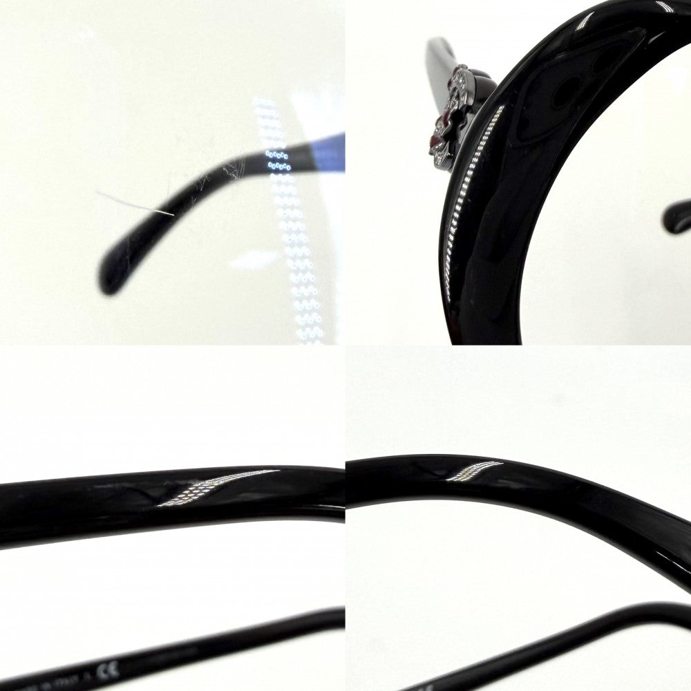 【開店SALE】 CHANEL シャネル サングラス ココマーク アイウェア 眼鏡 カラーレンズ 3418-S-A ブラック 黒 ゴールド金具 レディース【中古品】