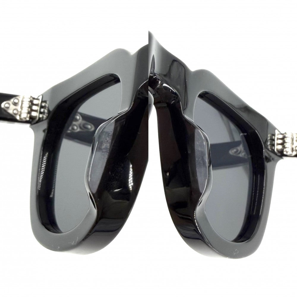 サングラス JACQUESMARIEMAGE ジャックマリーマージュ ファッションアイテム ヴァンドーム VENDOME 眼鏡 ブラック 黒 シルバー金具 メンズ【中古品】