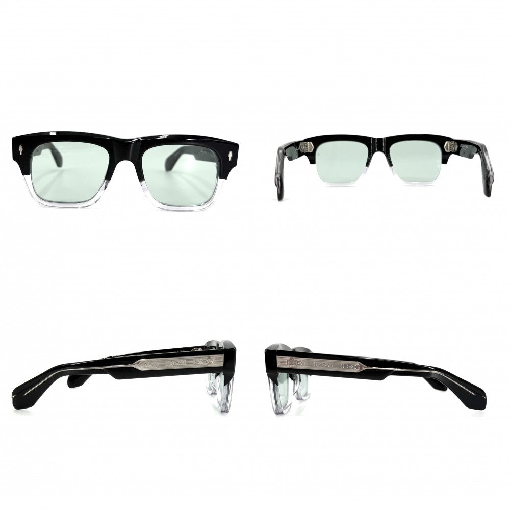 サングラス JACQUESMARIEMAGE ジャックマリーマージュ ファッションアイテム 眼鏡 ブラック 黒 シルバー金具 メンズ【中古品】