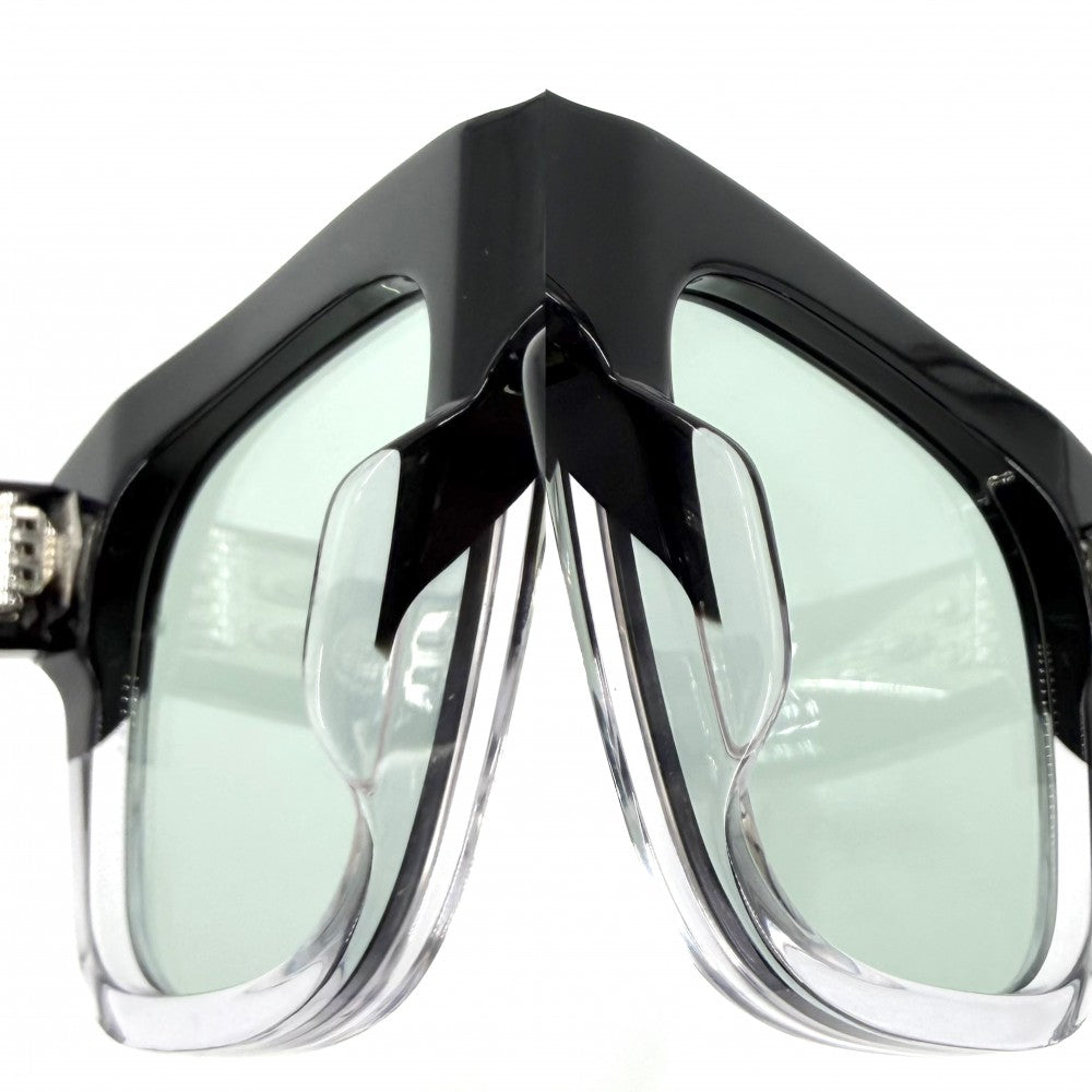 サングラス JACQUESMARIEMAGE ジャックマリーマージュ ファッションアイテム 眼鏡 ブラック 黒 シルバー金具 メンズ【中古品】