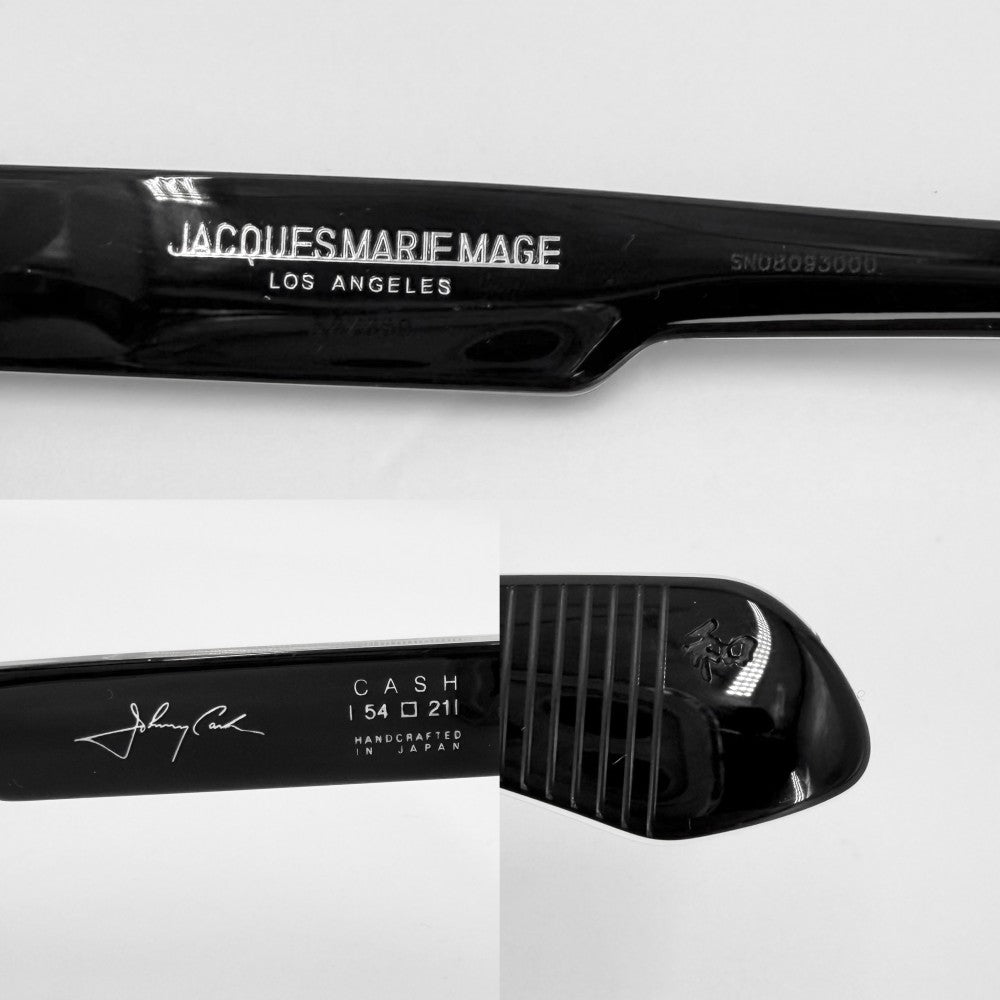 サングラス JACQUESMARIEMAGE ジャックマリーマージュ ファッションアイテム 眼鏡 ブラック 黒 シルバー金具 メンズ【中古品】