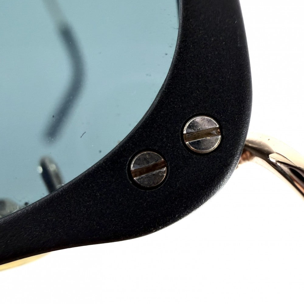 TOM FORD トムフォード サングラス ウェリントン アイウェア 眼鏡 TF672 ブラック 黒 ゴールド金具 メンズ【中古品】