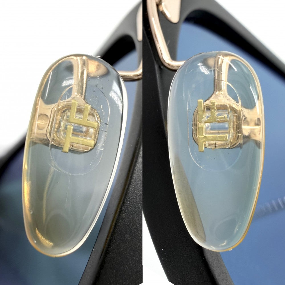 TOM FORD トムフォード サングラス ウェリントン アイウェア 眼鏡 TF672 ブラック 黒 ゴールド金具 メンズ【中古品】