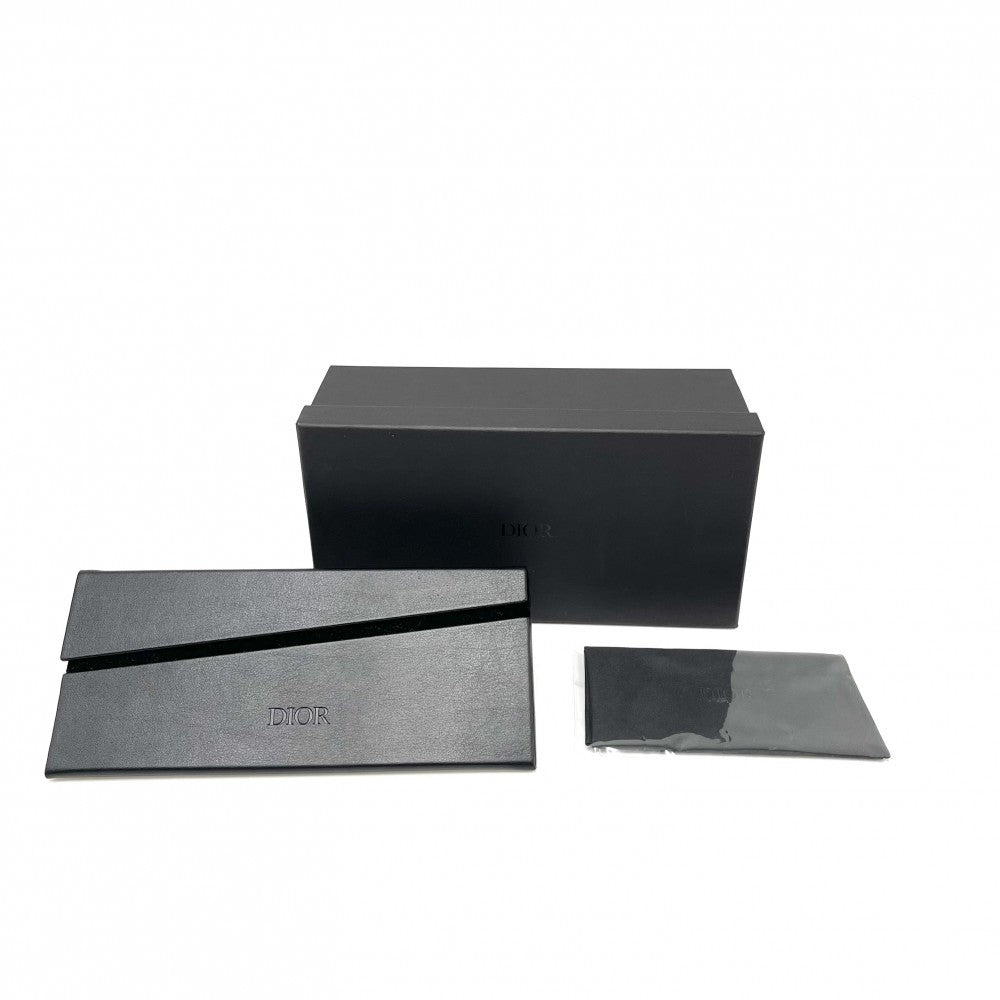 【開店SALE】 Dior ディオール サングラス DIORAMA MINI アイウェア ラウンド キャットアイ 物 眼鏡 プラスチック ブラック 黒 シルバー金具 レディース【中古品】