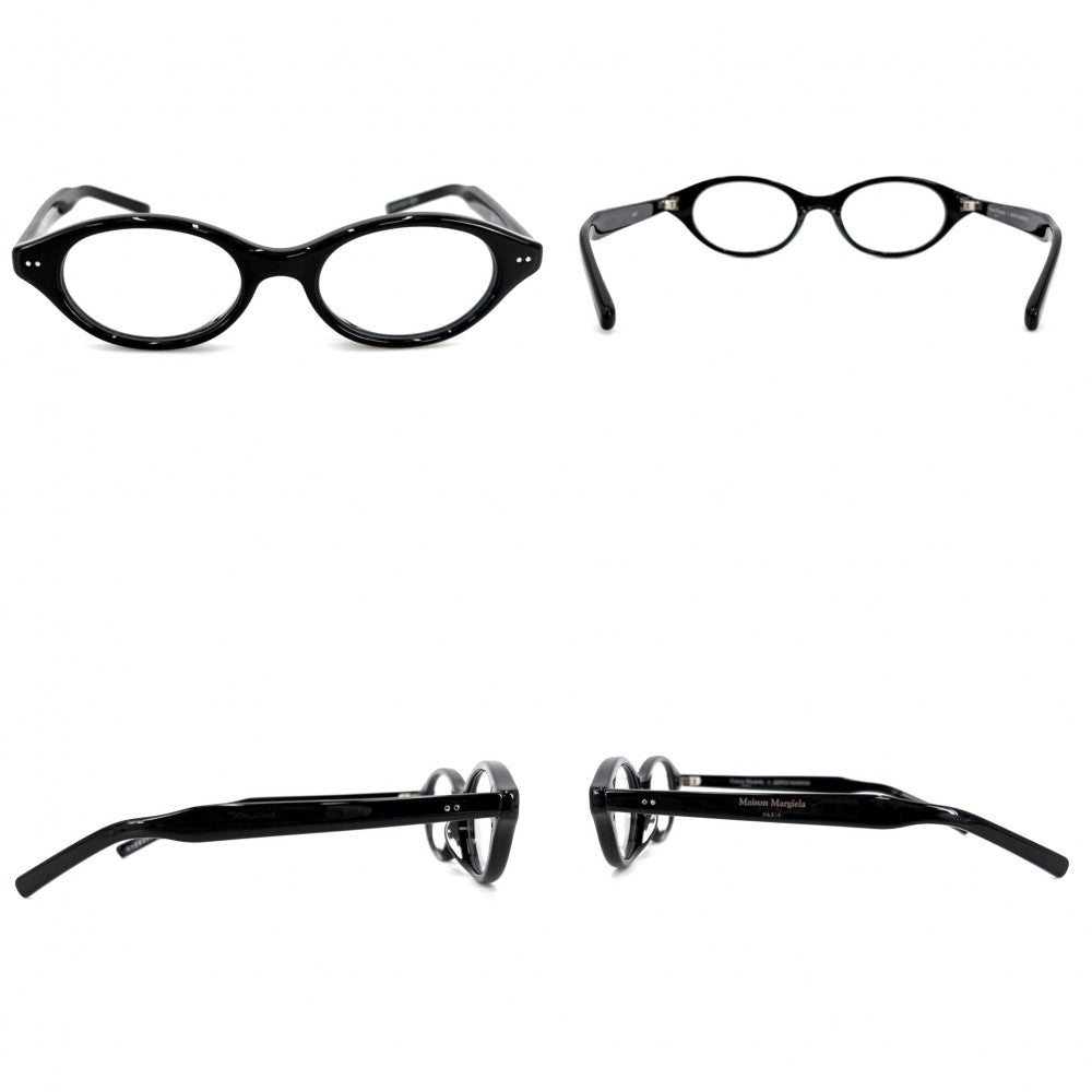 サングラス GENTLE MONSTER Maison Margiela アイウェア 眼鏡 ジェントルモンスター×メゾンマルジェラ MM111 ブラック 黒 シルバー金具 ユニセックス【中古品】