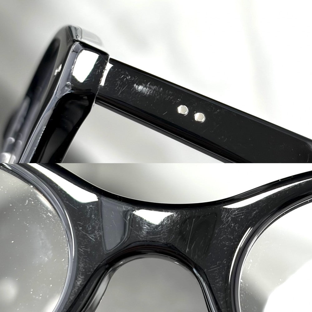 サングラス GENTLE MONSTER Maison Margiela アイウェア 眼鏡 ジェントルモンスター×メゾンマルジェラ MM111 ブラック 黒 シルバー金具 ユニセックス【中古品】