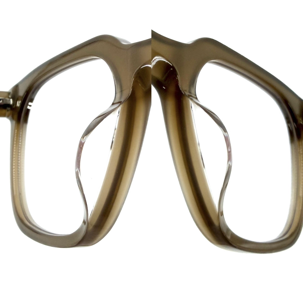 サングラス GENTLE MONSTER Maison Margiela アイウェア 眼鏡 ジェントルモンスター×メゾンマルジェラ MM117 クリアブラウン シルバー金具 ユニセックス【中古品】