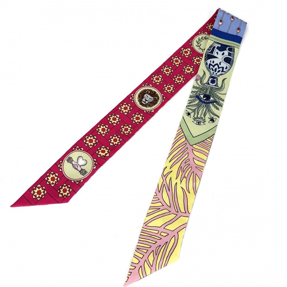 HERMES エルメス スカーフ ツイリー LA DANCSE DES AMAZONES アマゾンのダンス Twilly ファッションアイテム シルク マルチカラー レディース【中古品】