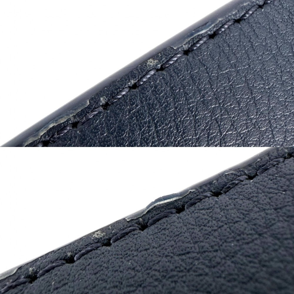 LOUIS VUITTON ルイヴィトン ベルト モノグラム イニシャル ファッションアイテム 95/38 M8402 レザー ネイビー 紺 マルチカラー ゴールド金具 メンズ【中古品】