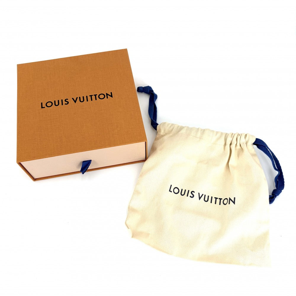 LOUIS VUITTON ルイヴィトン ベルト モノグラム イニシャル ファッションアイテム 95/38 M8402 レザー ネイビー 紺 マルチカラー ゴールド金具 メンズ【中古品】