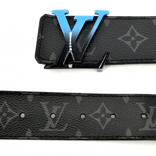 LOUIS VUITTON ルイヴィトン ベルト モノグラムエクリプス サンチュールLVサンセット リバーシブル ファッションアイテム 85/34 M0227 ブラック 黒 ブルー×ブラック金具 メンズ【中古品】