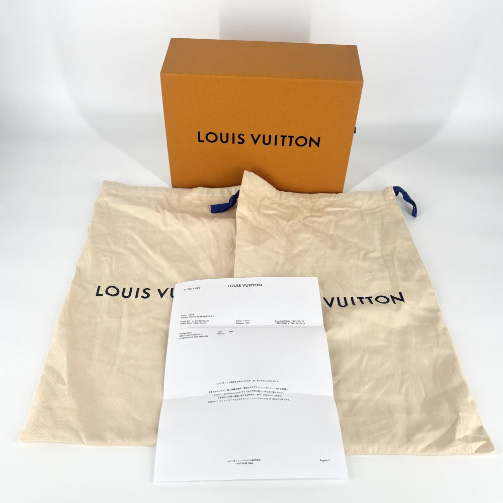 【開店SALE】 LOUIS VUITTON ルイヴィトン スニーカー モノグラム LV スタジアム スニーカー ハイカット ファッションアイテム ピンク ホワイト レザー ローズ クレール ピンク レディース【中古品】