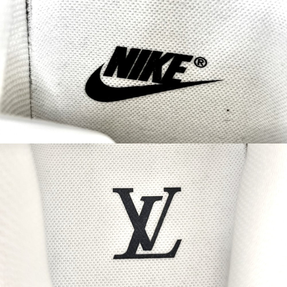 LOUIS VUITTON ルイヴィトン スニーカー ×NIKE エアフォース1 ロー 靴 ナイキコラボ AIR FORCE 1 LOW ロゴ ファッションアイテム 7サイズ 約26cm レザー ホワイト 白 メンズ【中古品】