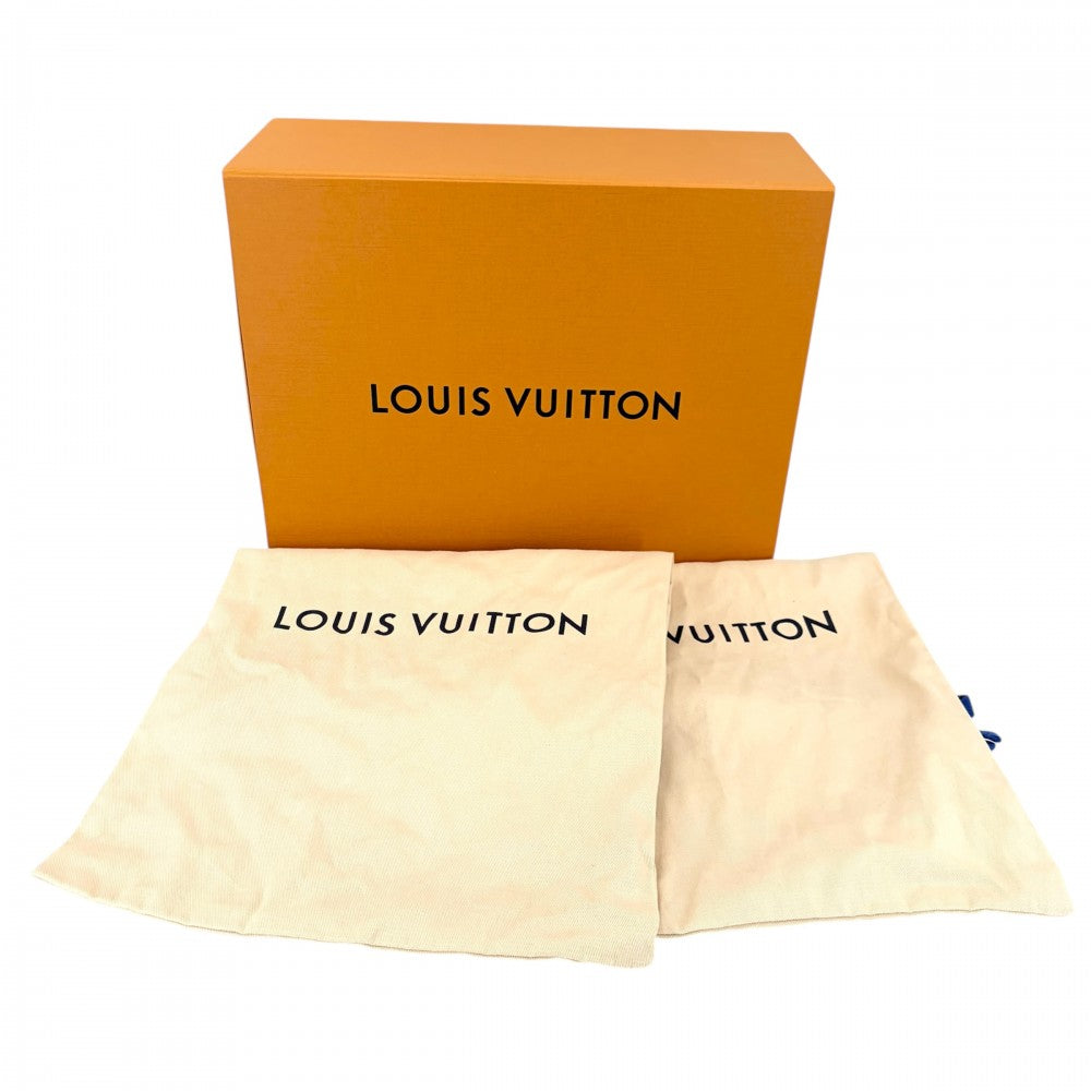 LOUIS VUITTON ルイヴィトン スニーカー ビバリーヒルズライン モノグラム 靴 8.5サイズ ファッションアイテム 1A8V3L レザー ホワイト 白 ブラウン 茶 メンズ【中古品】