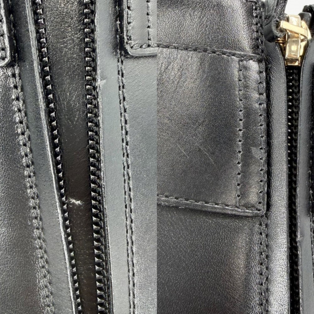 LOUIS VUITTON ルイヴィトン ブーツ ミッドタウンアンクルブーツ ショートブーツ 靴 36サイズ 約23cm 1AIURC レザー ブラック 黒 ゴールド金具 レディース【中古品】