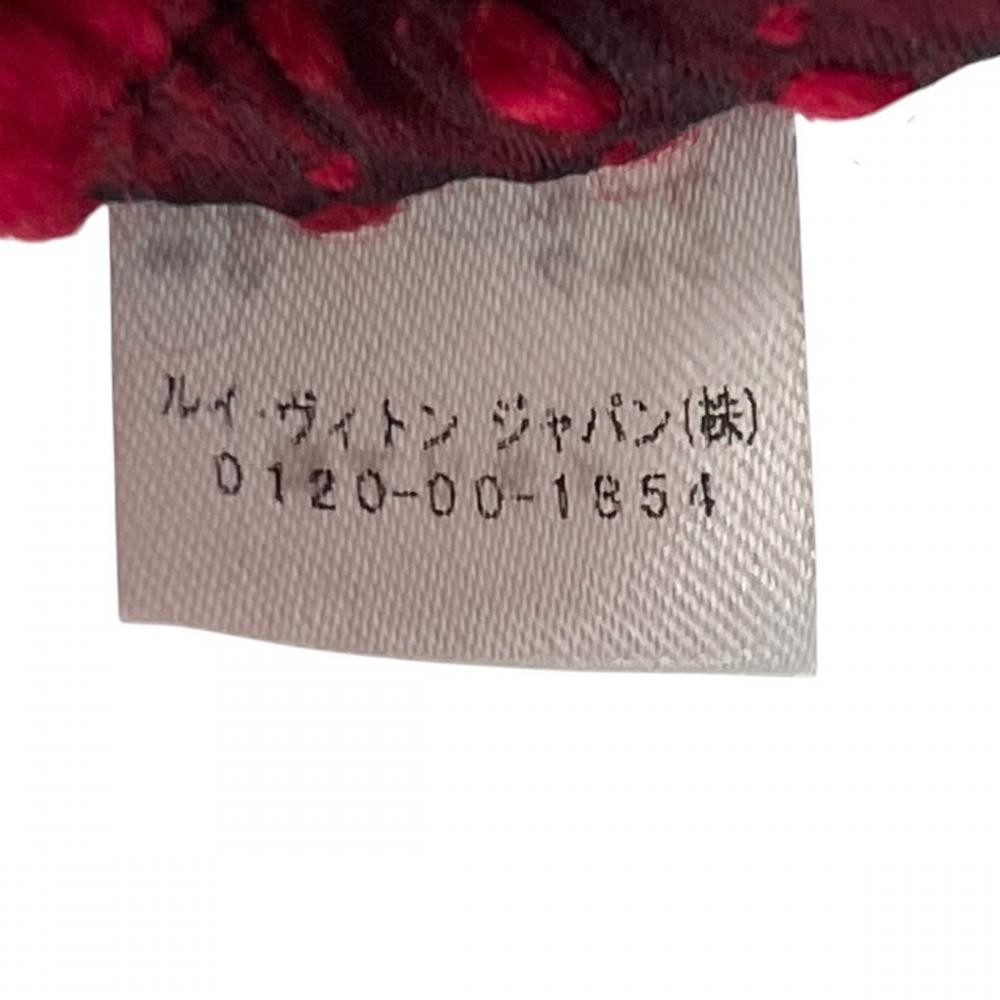 LOUIS VUITTON ルイヴィトン マフラー エシャルプ・ロゴマニア LVロゴ M72432 ウール シルク ルビー レディース 約825g【中古品】