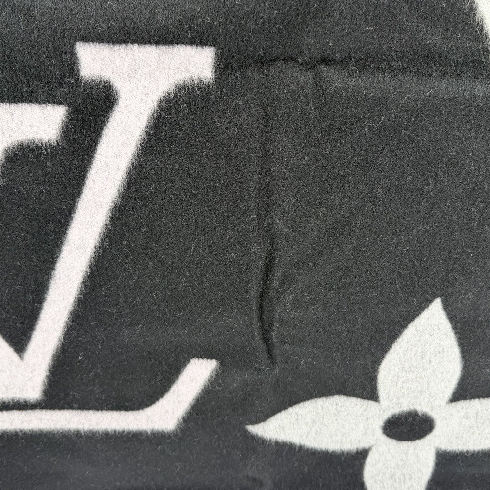 LOUIS VUITTON ルイヴィトン マフラー エシャルプ･ジ アルティメット ストール ファッションアイテム ブラック M76383 秋 冬 カシミヤ ウール ノワール レディース【中古品】