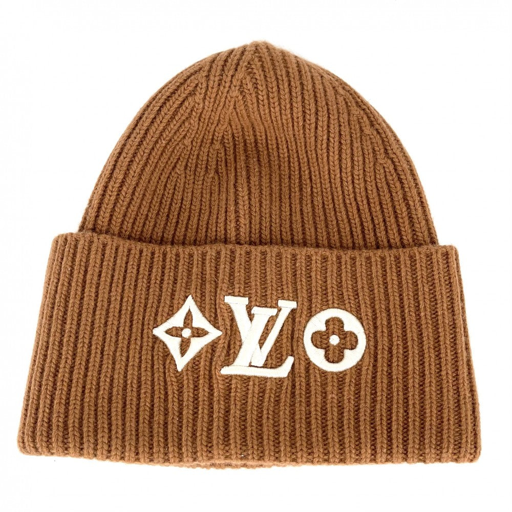 LOUIS VUITTON ルイヴィトン ニットキャップ ビーニー・LV ヘッドライン ニット帽 帽子 ファッションアイテム Sサイズ M78928 秋 冬 ウール ブラウン 茶 レディース【中古品】