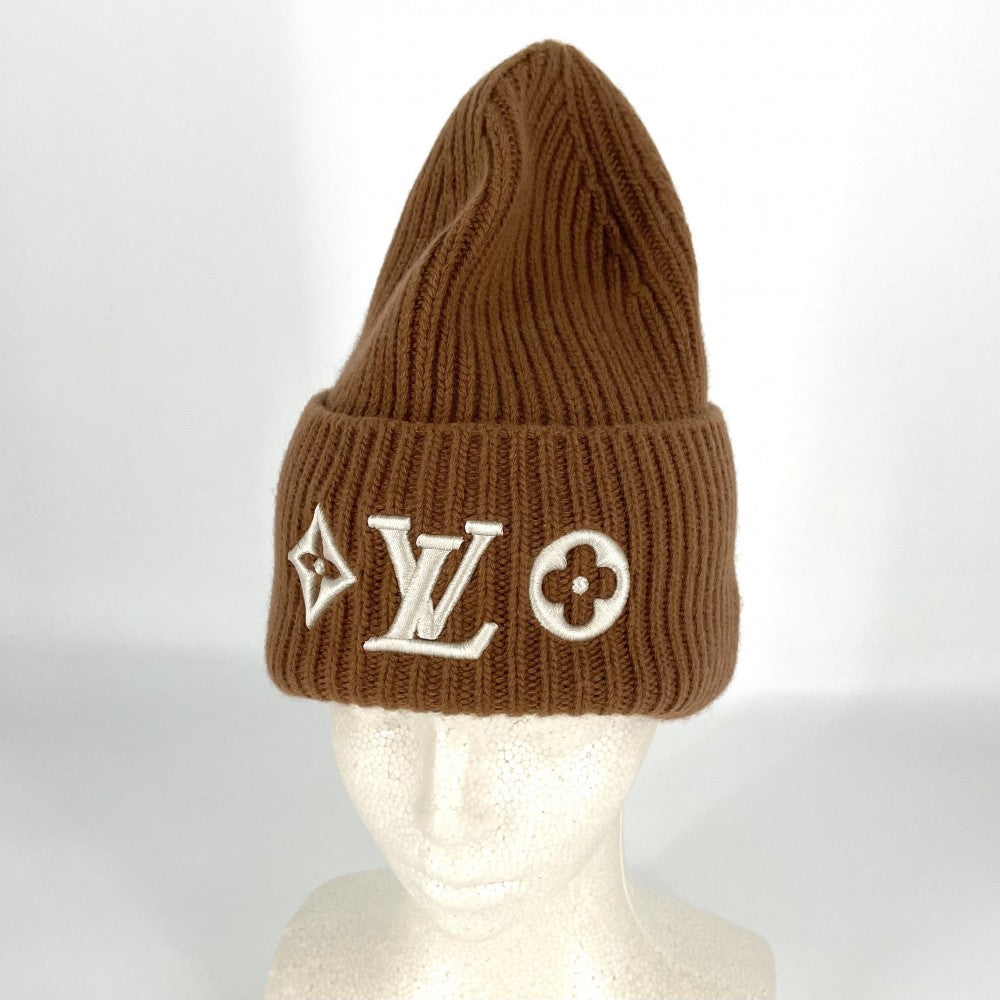 LOUIS VUITTON ルイヴィトン ニットキャップ ビーニー・LV ヘッドライン ニット帽 帽子 ファッションアイテム Sサイズ M78928 秋 冬 ウール ブラウン 茶 レディース【中古品】