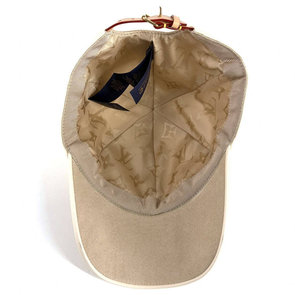 LOUIS VUITTON ルイヴィトン キャップ モノグラム LV ファースト ベースボールキャップ ファッションアイテム 60サイズ 帽子 M7087M コットン シルク アイボリー シルバー金具 メンズ【中古品】