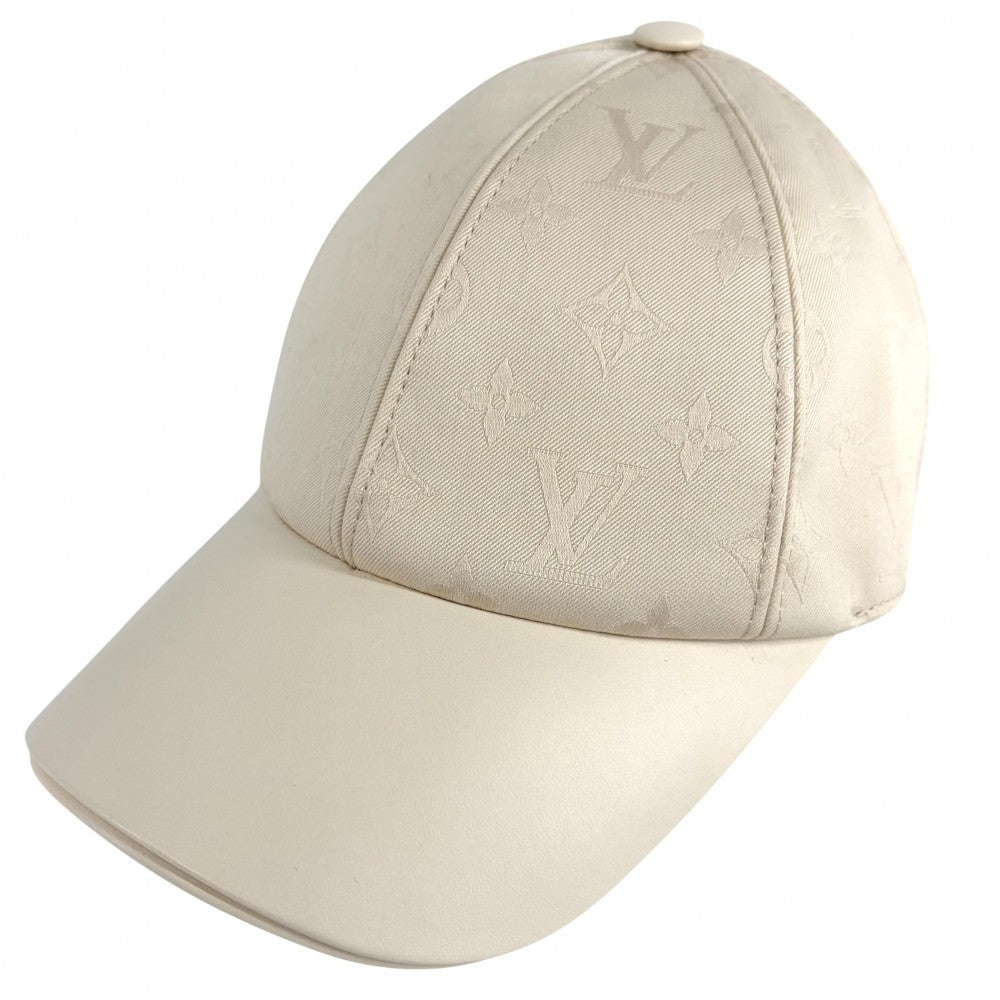 LOUIS VUITTON ルイヴィトン キャップ モノグラム LV ファースト ベースボールキャップ ファッションアイテム 60サイズ 帽子 M7087M コットン シルク アイボリー シルバー金具 メンズ【中古品】
