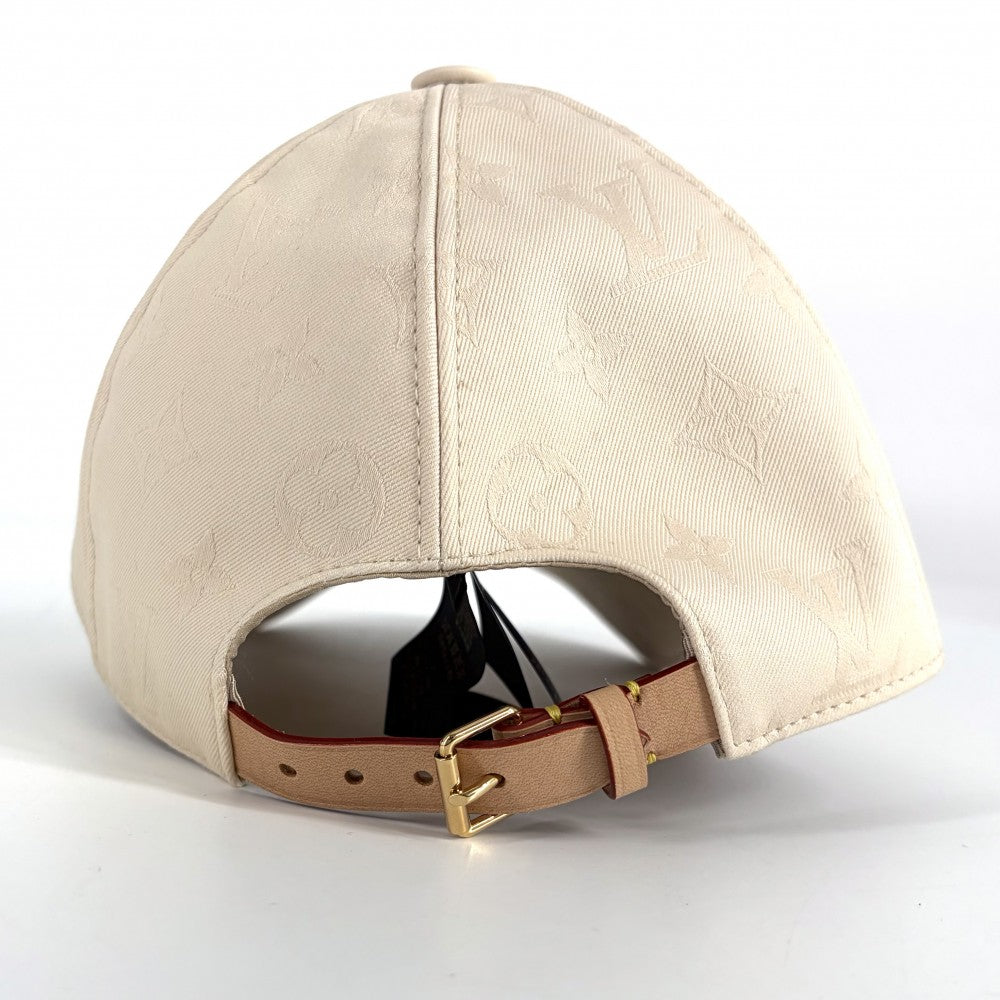 LOUIS VUITTON ルイヴィトン キャップ モノグラム LV ファースト ベースボールキャップ ファッションアイテム 60サイズ 帽子 M7087M コットン シルク アイボリー シルバー金具 メンズ【中古品】