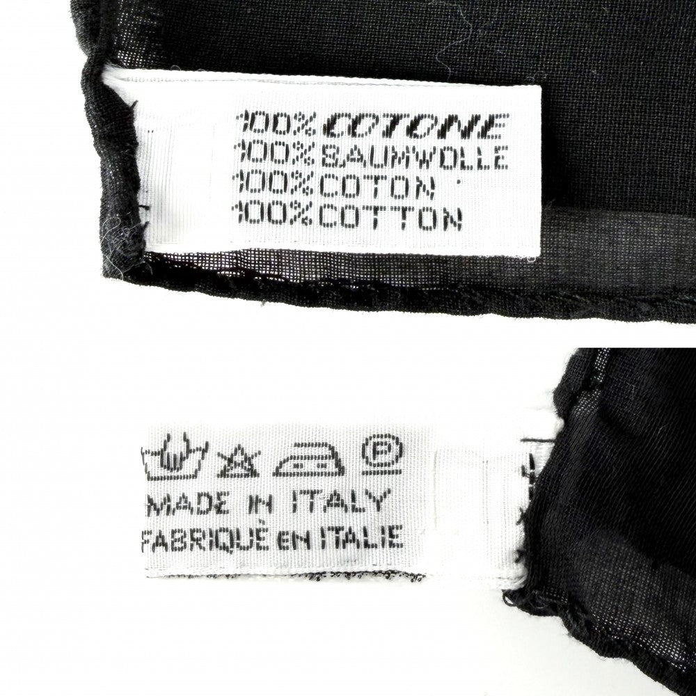 CHANEL シャネル スカーフ ロゴ フラワー ファッションアイテム 大判 小物 ココマーク 花柄 コットン ブラック 黒 レッド 赤 レディース【中古品】