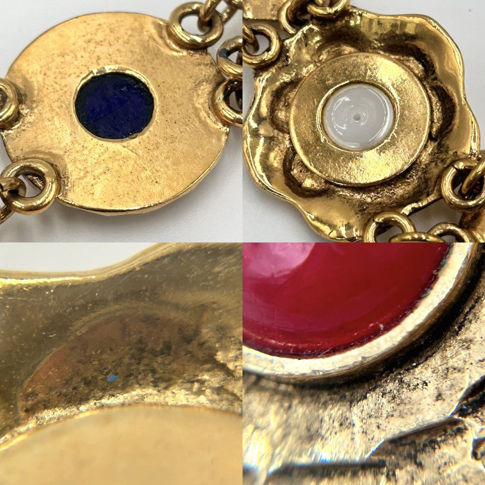 【開店SALE】 CHANEL シャネル ベルト チェーンベルト グリポア ヴィンテージ ファッションアイテム 小物 GP カラーストーン フェイクパール ゴールド マルチカラー レディース【中古品】