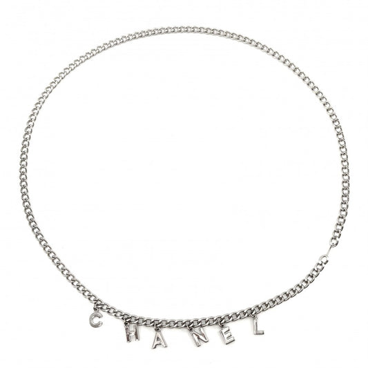 CHANEL シャネル ベルト ロゴ チェーンベルト ファッションアイテム 10V シルバー レディース 2010年【中古品】