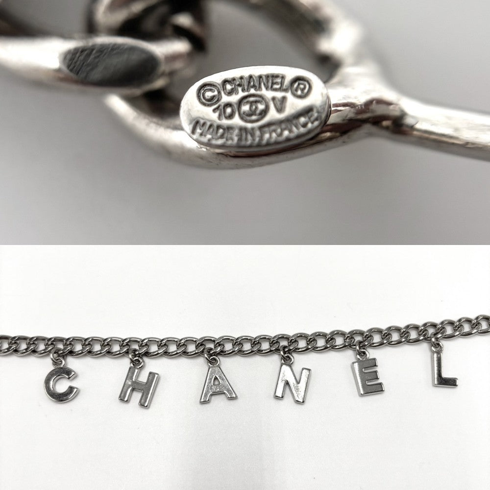 CHANEL シャネル ベルト ロゴ チェーンベルト ファッションアイテム 10V シルバー レディース 2010年【中古品】