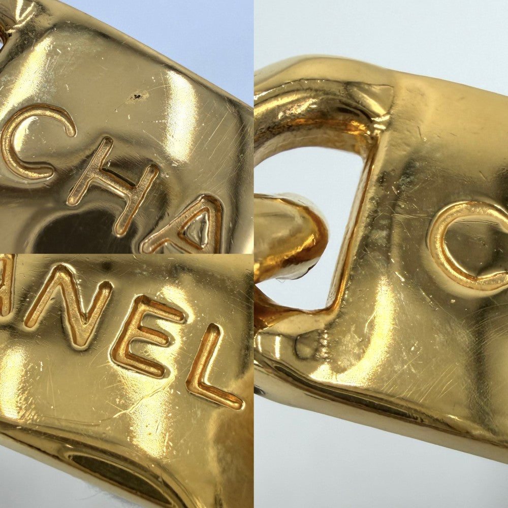 CHANEL シャネル ベルト メダル チェーンベルト ァッションアイテム ココマーク ヴィンテージ GP レザー ブラック 黒 ゴールド金具 レディース【中古品】