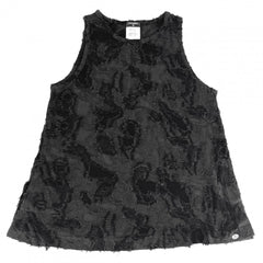 【開店SALE】 CHANEL シャネル タンクトップ ココマーク ノースリーブ アパレル 服 40 ブラック 黒 夏 コットン レーヨン レディース【中古品】